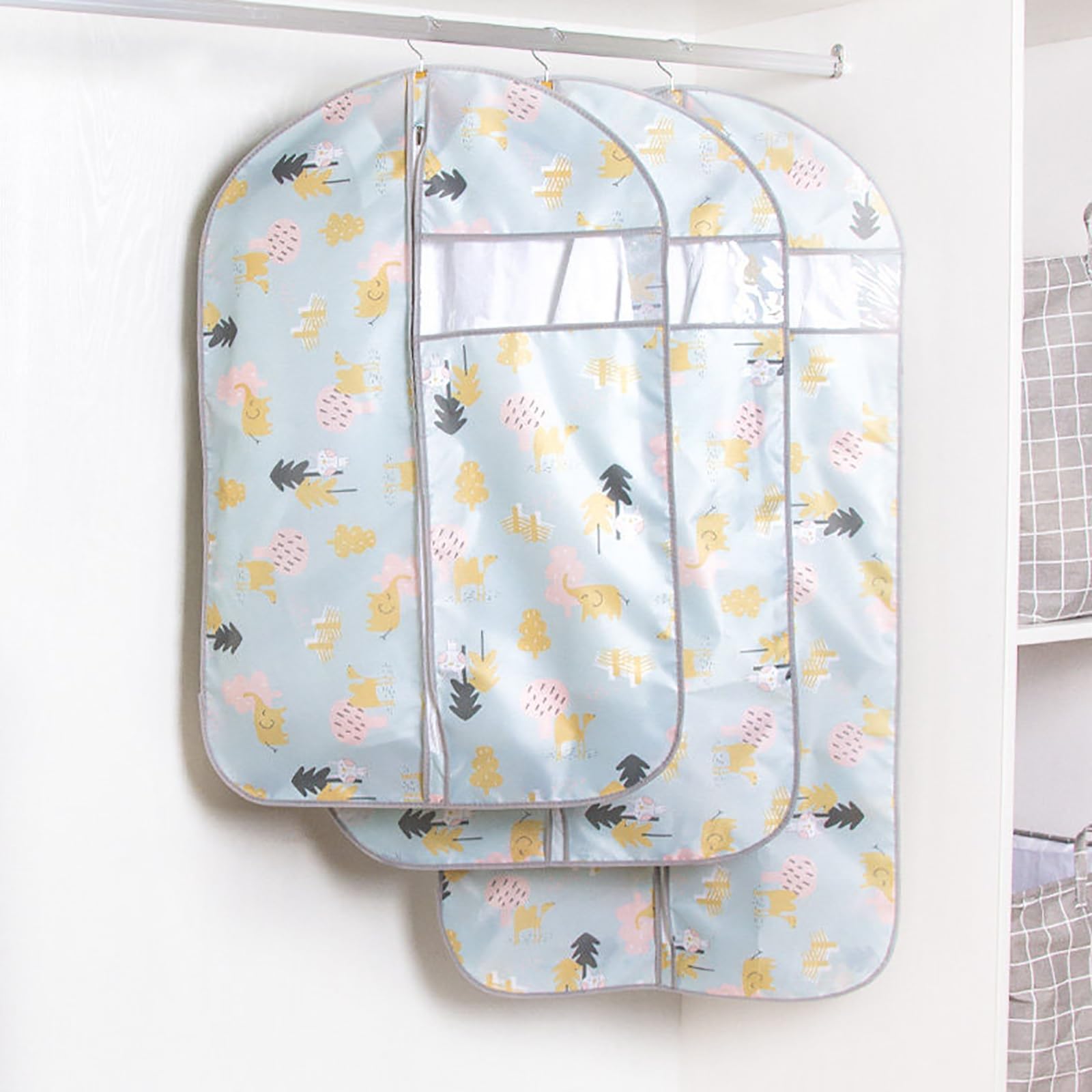 5 Oxford Kleidersack, Waschbar mit Fenstern, Kleiderhüllen für Schrank