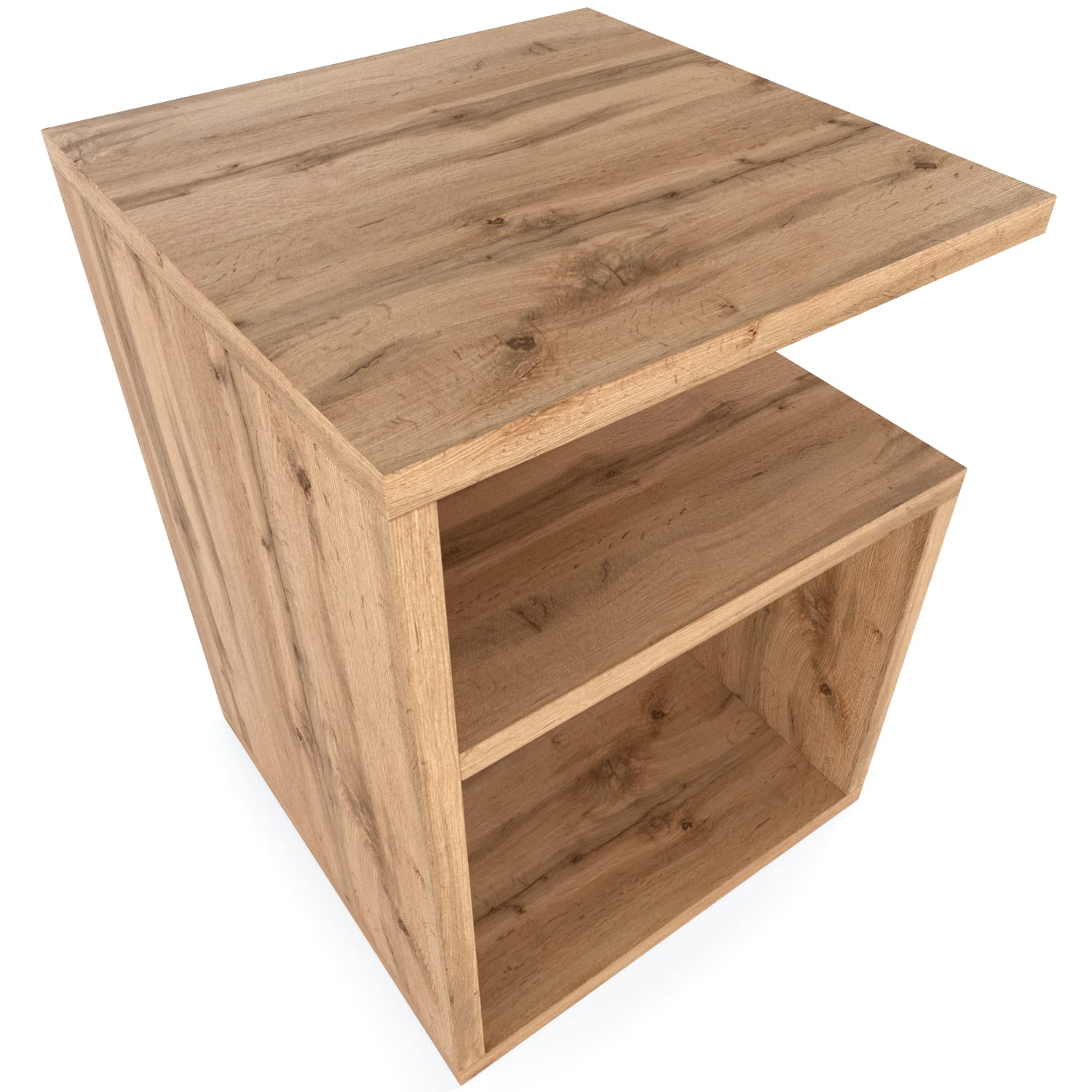 MRBLS Nachttisch 2er Set Boxspringbett Nachtschrank Nachtkommode Modern Möbel ohne Schubladen für Ihr Schlafzimmer, Wohnzimmer Beistelltisch Einfacher Sofatisch (Wotan) – 32 x 40 x 30 cm (B/H/T)