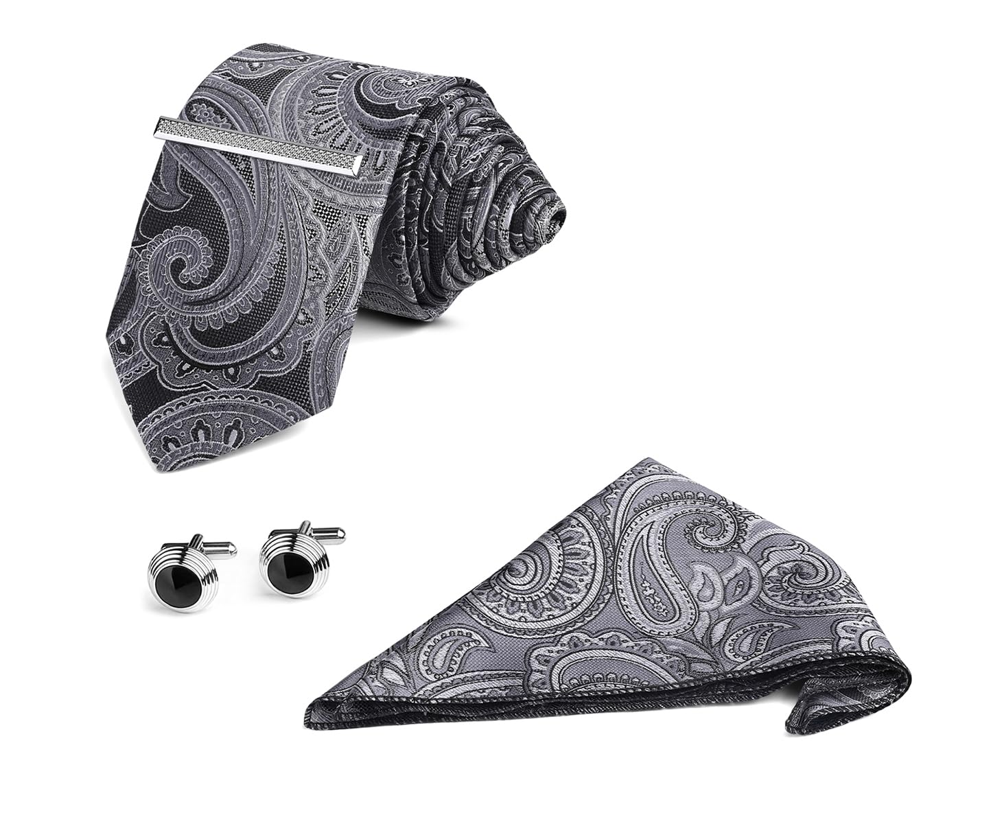 louis stitch Men’s Premium Combo Tie Set | Polyester Micro Fabric Neckties | Office, Wedding & Business Use | Gift Set for Men | LS-TE-M-BL-picture-32