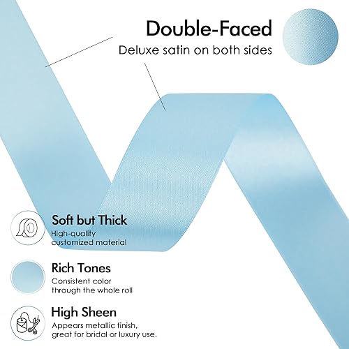 Vista 307 de MEEDEE Orange Satin Ribbon - 1.5 inch Double Faced Satin Ribbon, 50 Yards - Neon Tangerine - For Christmas, Thanksgiving, Halloween, Weddings