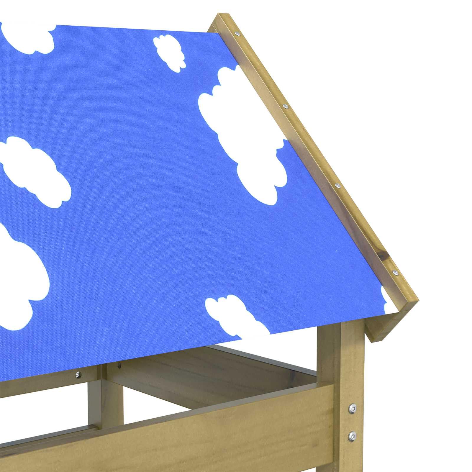 Mangloder Spielturm Braun 85 x 52,5 x 239 cm aus massiven imprägnierten Holz für den Außenbereich mit Klettern Rutsche und Zubehör für fantasievolles Kinderabenteuer im Garten