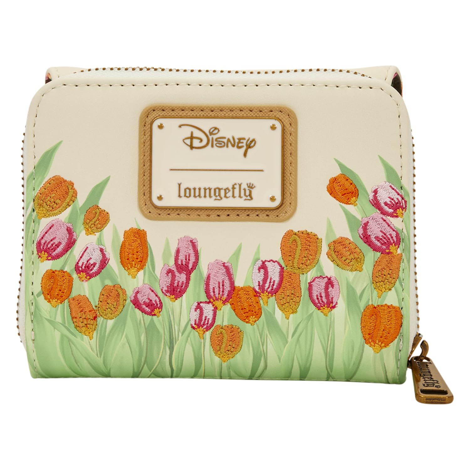 Loungefly Lady and The Tramp - Cartera triple con diseño de tulipán pastel