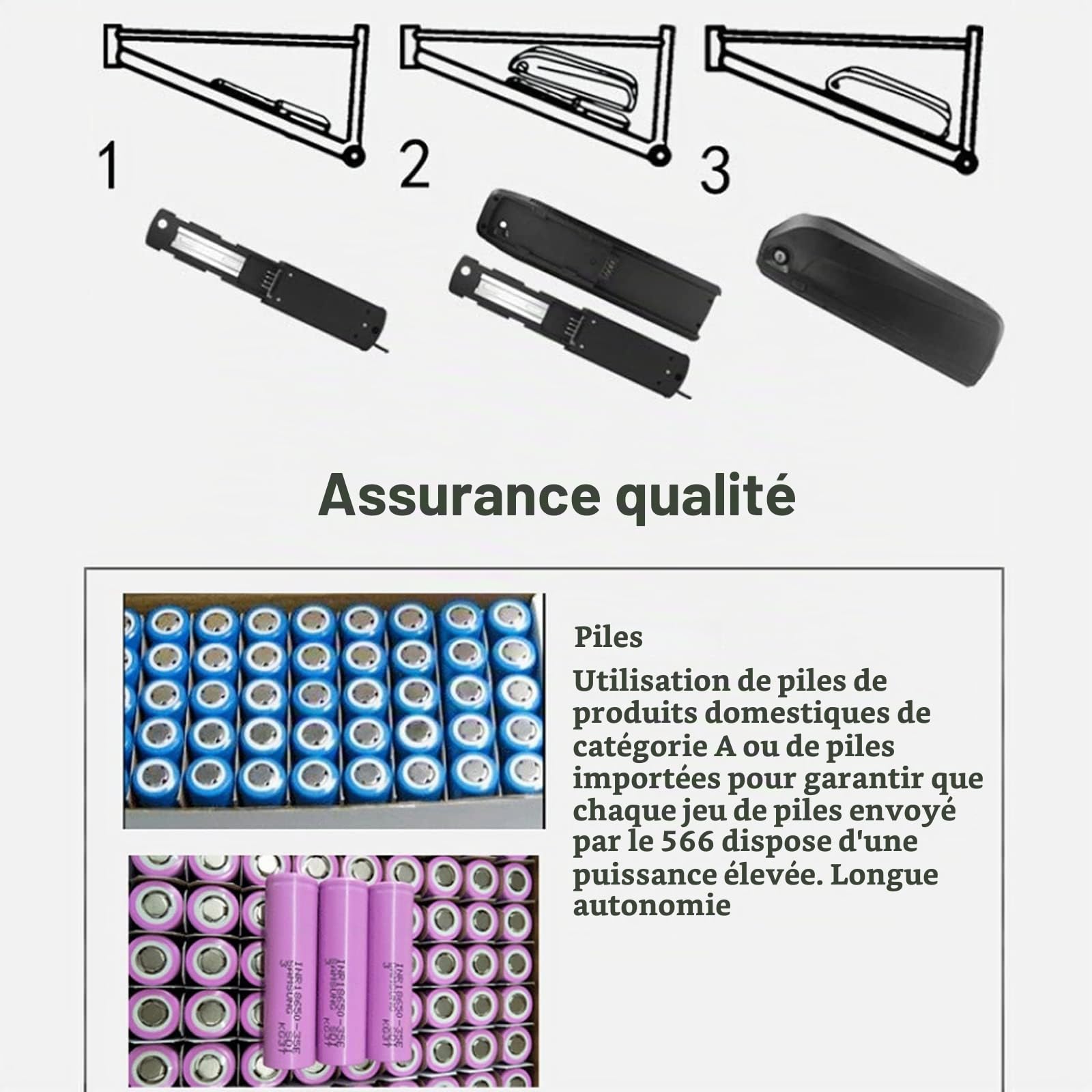 Batterie Velo électrique, 48V 13Ah Batterie Lithium ION avec Port USB/Chargeur/Serrure Antivol, pour Kit de Conversion de Moteur de vélo de Montagne/vélo électrique