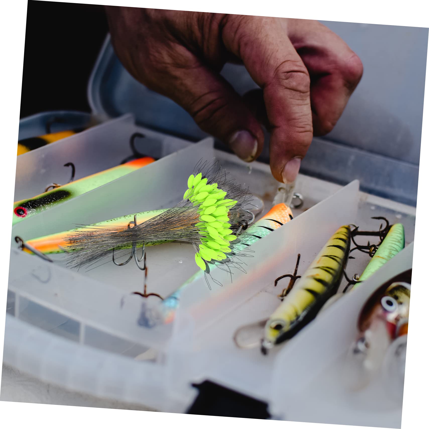 YARNOW 2 Ensembles Flotteur de pêche flotteurs de pêche réfléchissants Bouchon de pêche kit de pêche Fournitures de pêche Outil bouée matériel de pêche flotteurs de pêche en Plastique