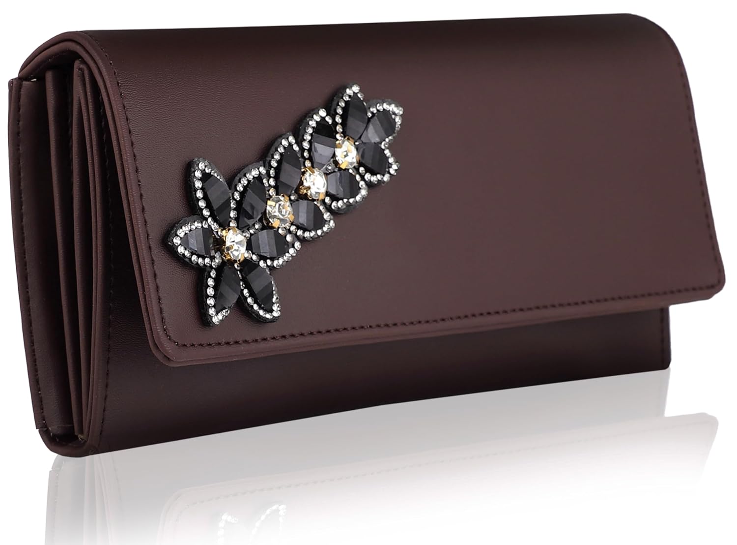 MR. RAAQ CREATION Women's and Girls Hand Clutch Mobile Hand Purse Wallet 4 Card Slot