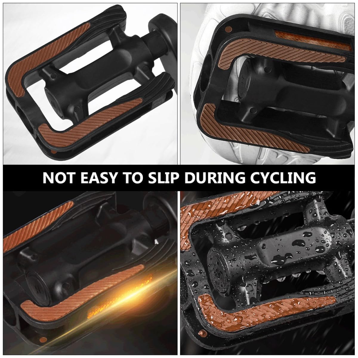 UKCOCO para Bicicleta Plataforma Antideslizante para Ciudad y Ciclo Cross con Rodamiento Sellado Resistente al Agua y Arena