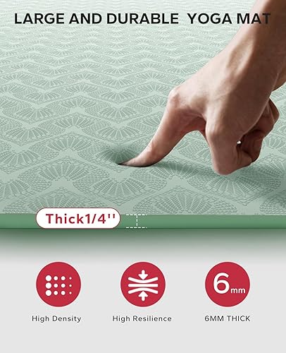 Miniatura 4 de HAPBEAR Extra Large Yoga Mat - 72"x48"78"x54", 14" & 13" Thick, Non-Slip, Durable, Eco-Friendly, Wide Exercise Mat for Home Workouts, Yoga, Pilates,