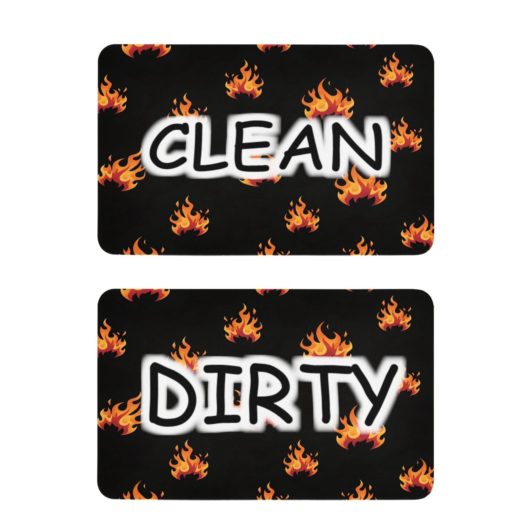 Kutsu Dishwasher Magnet Clean Dirty Sign Indicator, Firing Fridge Magnet, Easy to Read, 2 Pack