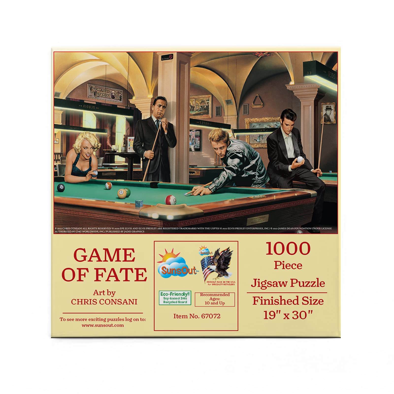 SUNSOUT INC - Game of Fate - 1000 pc Jigsaw Puzzle by Artist: Chris Consani - Finished Size 19" x 30" - MPN# 67072