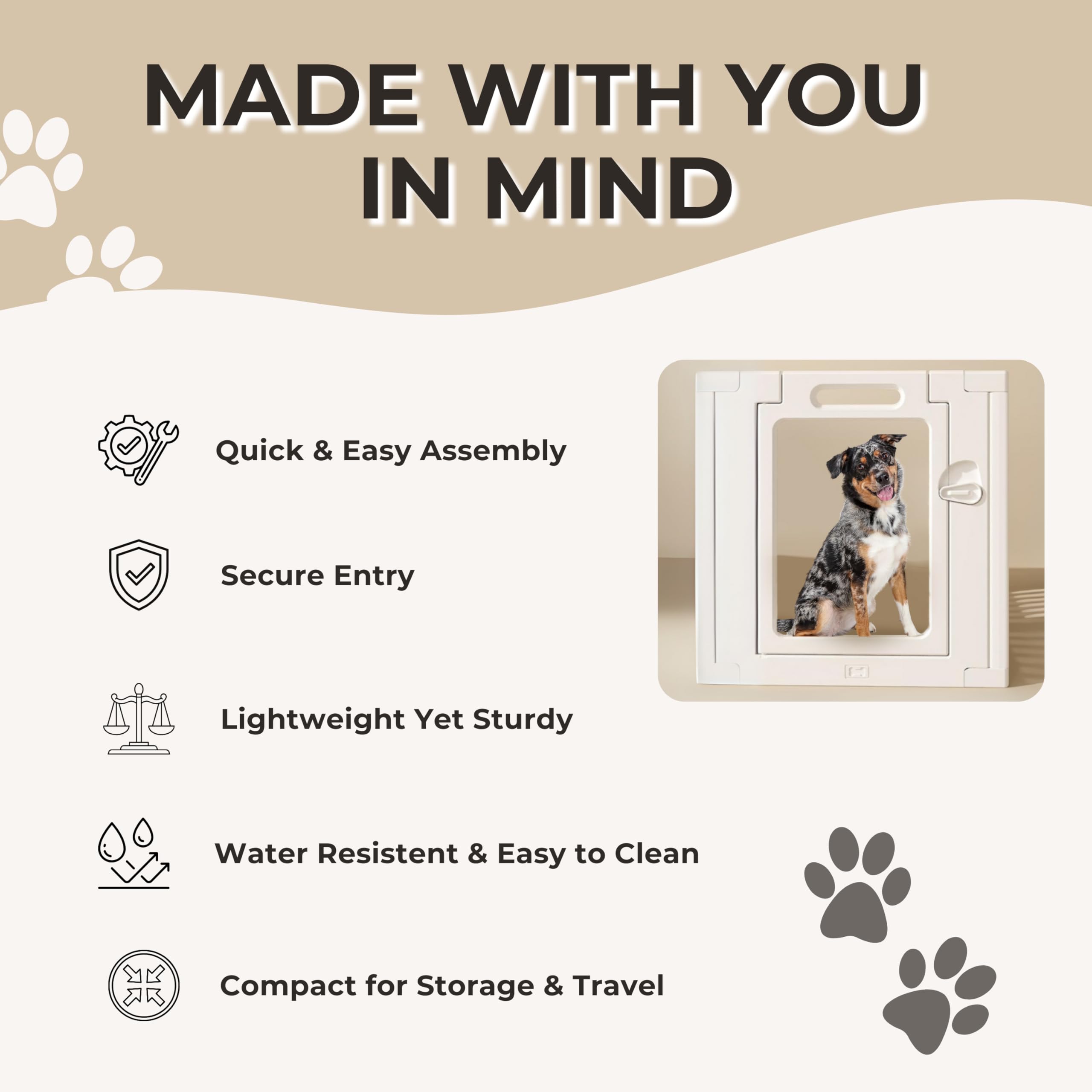 Box per cani in acrilico trasparente – Penna per animali domestici a prova di fuga, parto, conigliera, gabbia per criceti e recinto per cani, lavabile, montaggio senza attrezzi, porta sicura