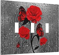 Vista 98 de Cubierta de interruptor de luz rosa brillante con purpurina de 1 banda, sin dispositivo, placa de pared en blanco decorativa para adolescentes