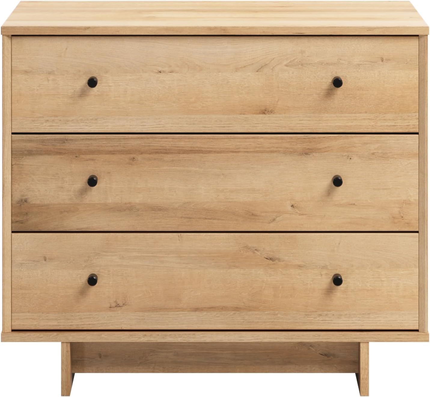 Prepac Finnley 3-Drawer Nightstand in Natural Oak, Extra-Wide Bedside Tables with Storage, Set of 2, Modern End Tables for Home & Bedroom, 16" D x 31" W x 26.75" H