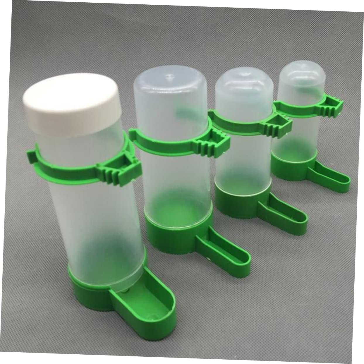 15 Pcs Small Water Dispenser Bird Drink Machine Bebederos para Pajaros Automatic Poultry Waterer Beverage Container Pigeon Drinker Bird Water Bowl Water Bottle Small Parrot Feeder