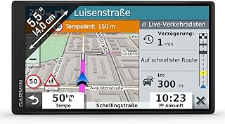 Garmin DriveSmart 55 MT-S EU – Navigationsgerät mit 5,5“ (14 cm) Farbdisplay, vorinstallierten 3D-Karten für Europa (46 Lä...