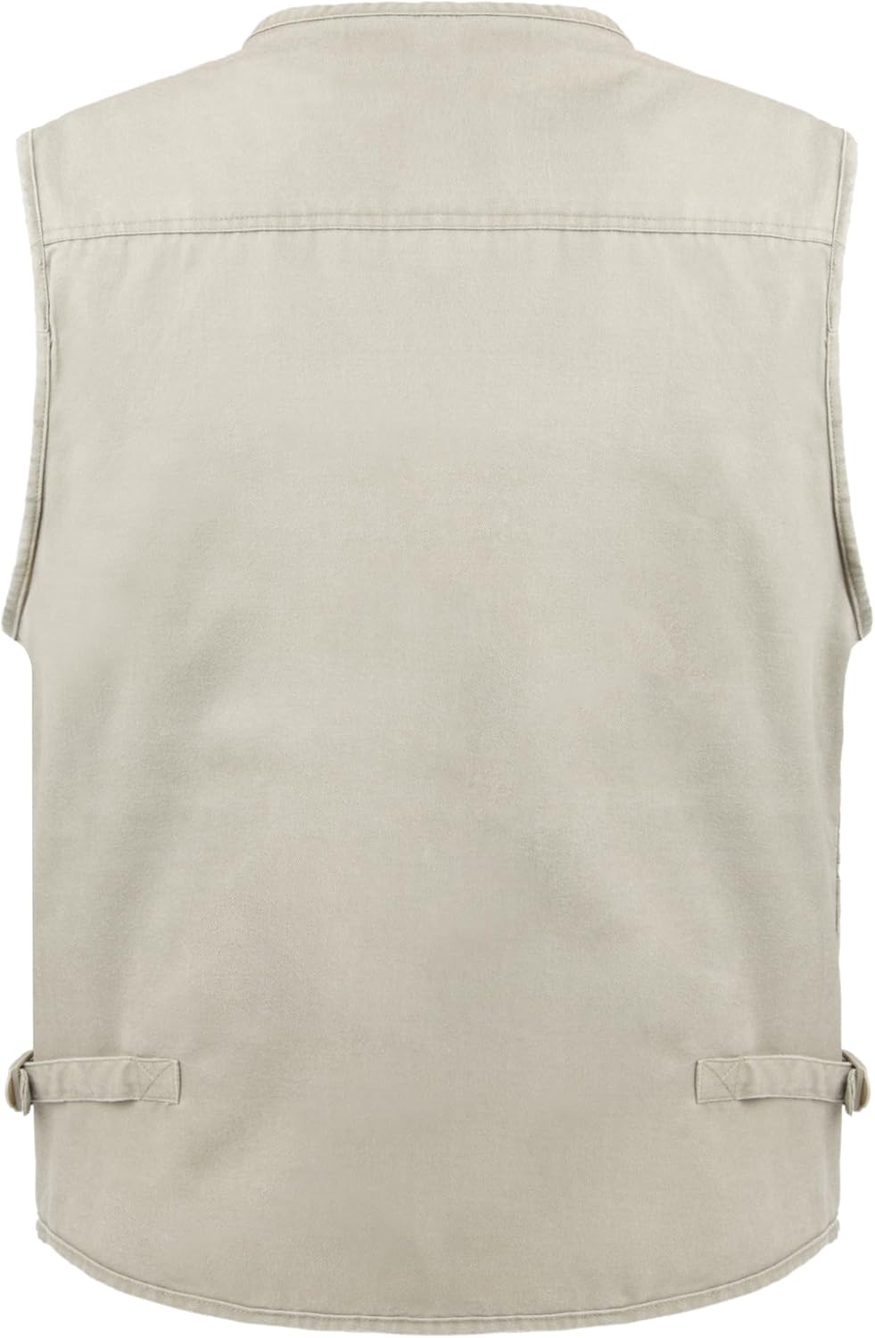 Men's Stone Washed Denim Multi-pocketed Fishing Work Outerwear Vest - Image 4