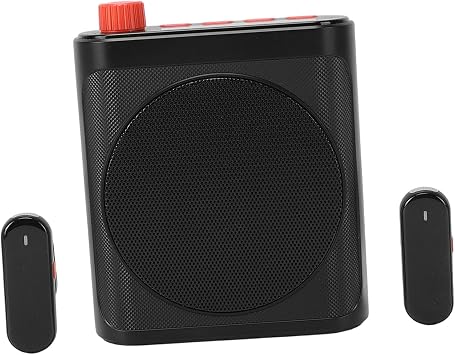 Zopsc Voice Amplifier for Teacher, 15W Bluetooth 5.4 Noise Reduction Portable Rechargeable Mini Voice Amplifier with Magnetic Lavalier Mic for Speech Class Training Tour Guide Black