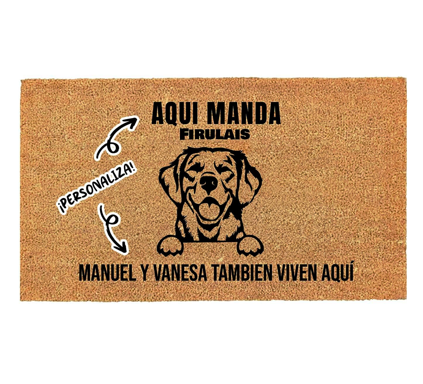 LucaHome - Felpudo Entrada casa - Felpudo Personalizado Perro y Gato - felpudos Originales - felpudos Coco Personalizable 40x70cm - Felpudo Antideslizante
