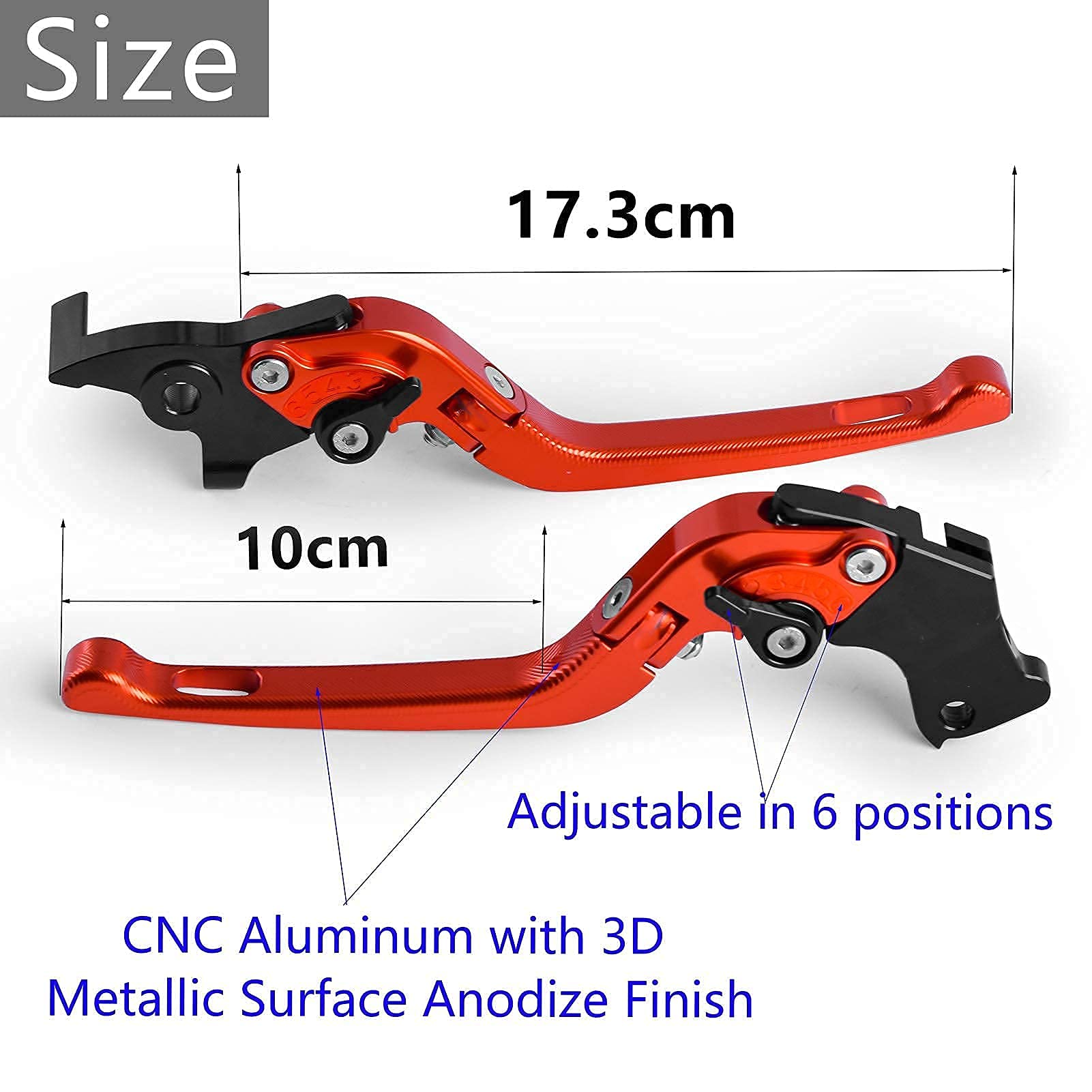 Leviers Embrayage & Frein Réglables CNC Pour KTM Duke 390/200/125 & RC 125/200/390 2013-2020 – Kit Moto Noir Pliable Antidérapant