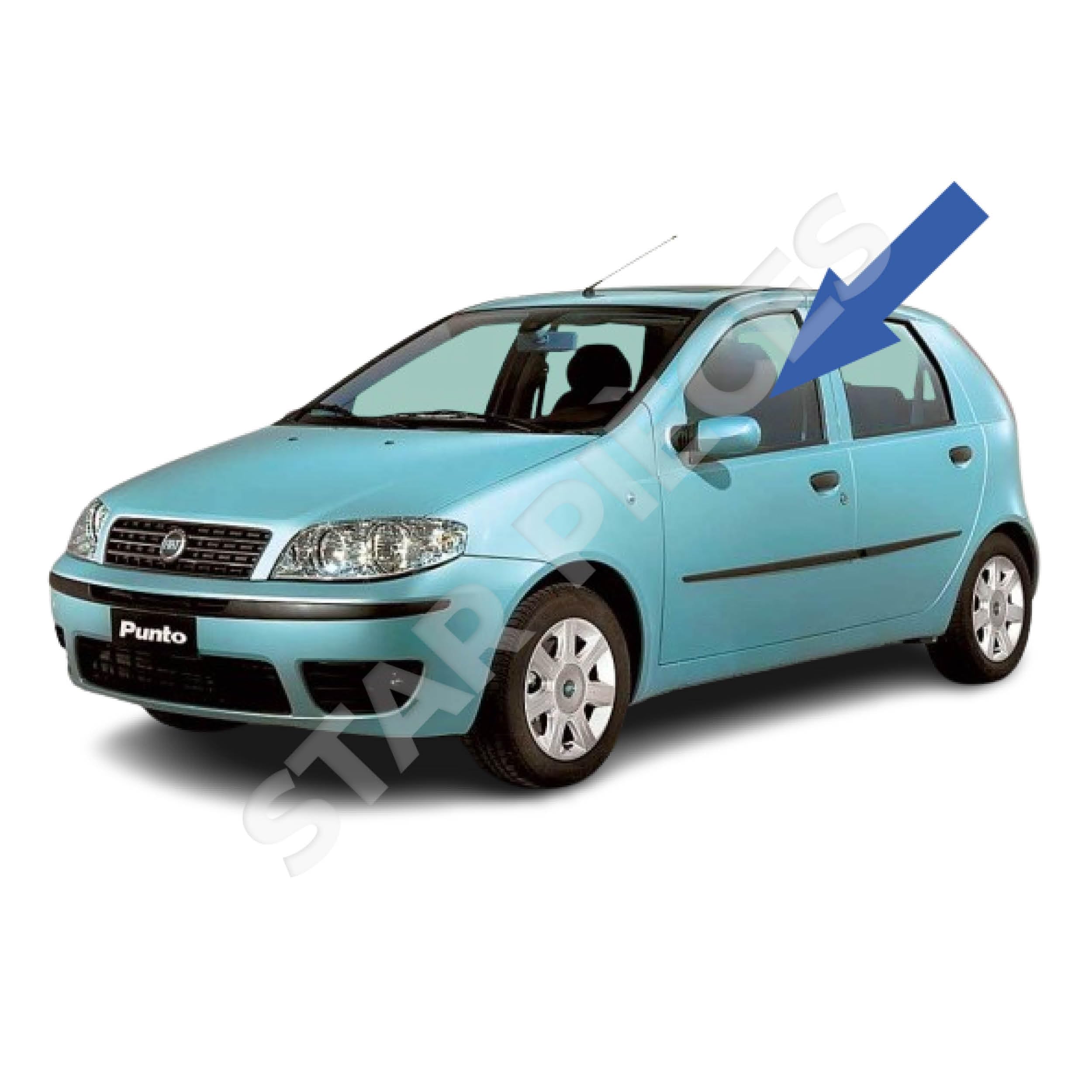 STARKIT PERFORMANCE Fensterheber passend für Punto 2 (188) (1999-2010) MIT MOTOR. VORNE LINKS (Fahrerseite). 46536312, 51764550