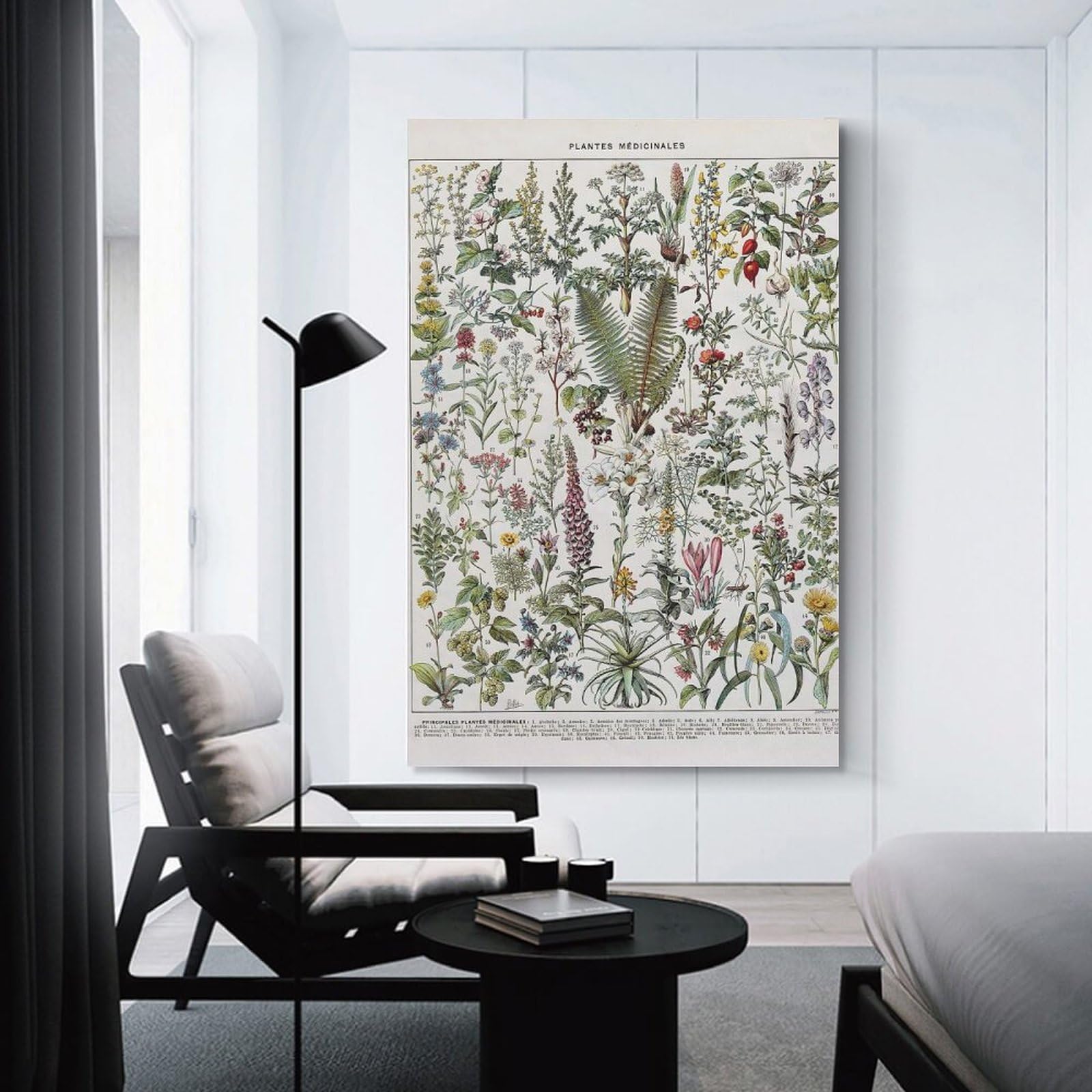 Junmoney Home Decor Wall Art Medicinal Flowers, 20x30inch(50x75cm), for New Homes, Bedrooms Or Workspaces, Decorative Present for New Homes