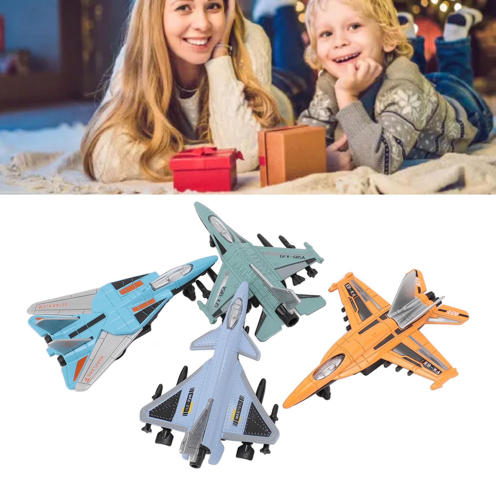 Pilipane Modello da combattimento Lifelese squisito Jet Modello interattivo Fun Fun Airplane Aereo Metal Airplane Statue per bambini piccoli