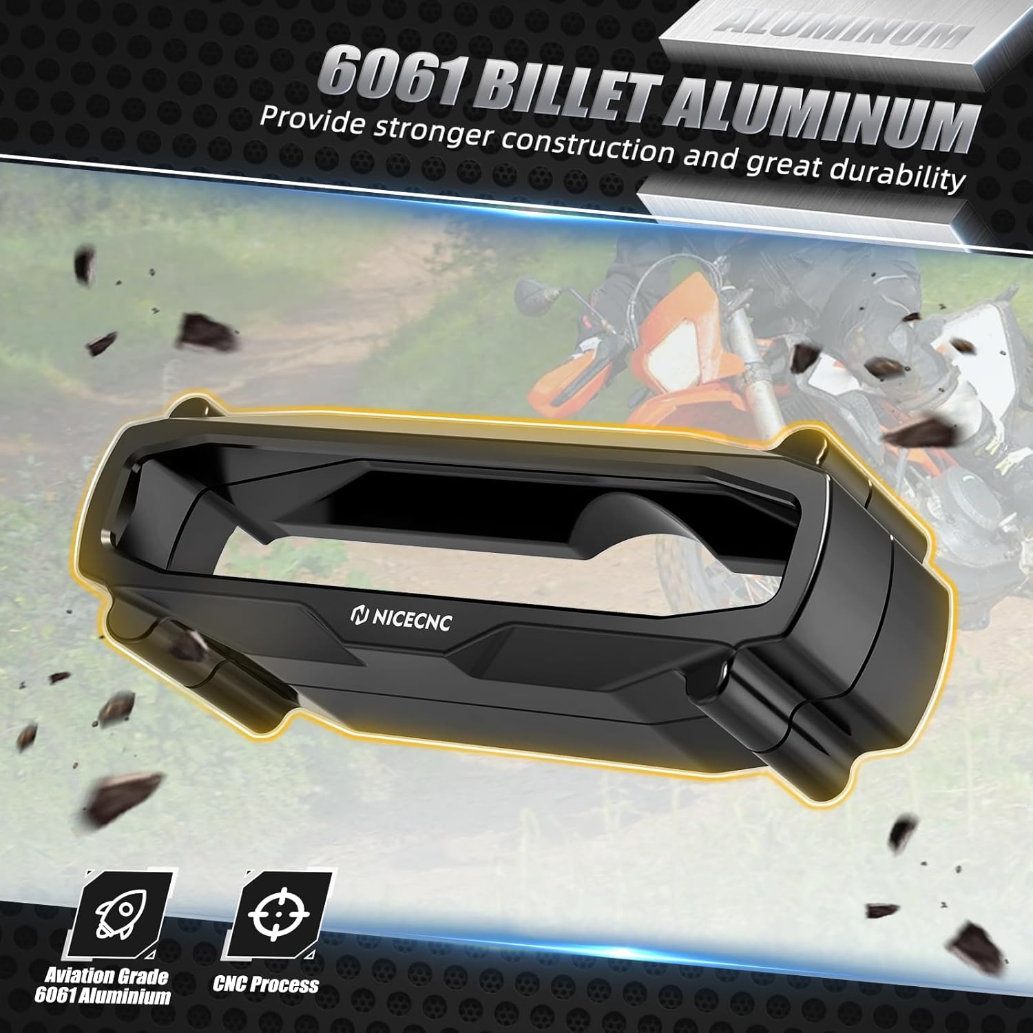 NICECNC Black Gauge Cover Meter Odometer Protector Compatible with KTM 150-500 EXC EXCF XCW XCF-W XW-F 2024,Compatible with Husqvarna FE 250 350 450 501 350W 501W 350S 501S 2024,See Fitment