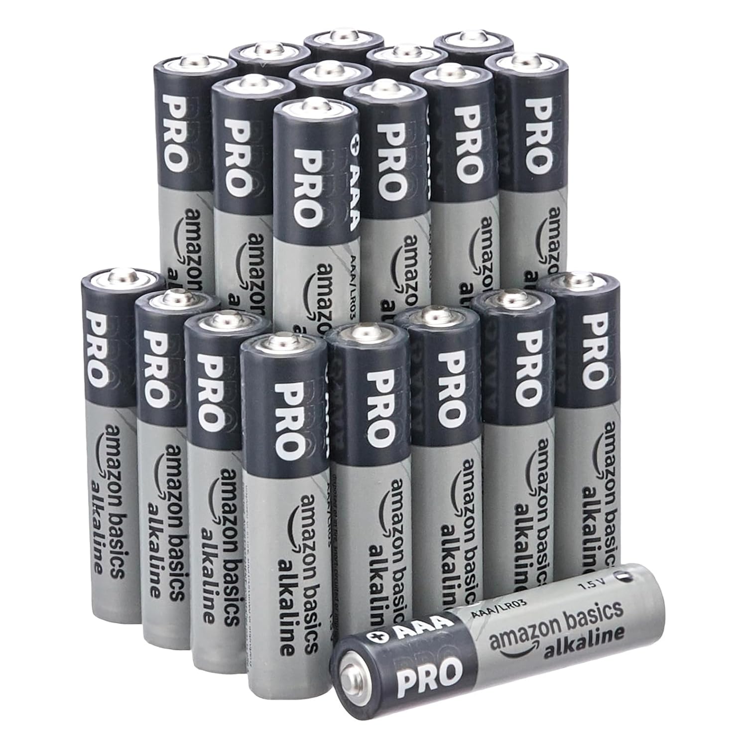 Amazon Basics Pro Series AAA Alkaline Battery | Pack of 20 | for High Drain Devices | Toys, Digital Camera, Electric Toothbrush-image-37