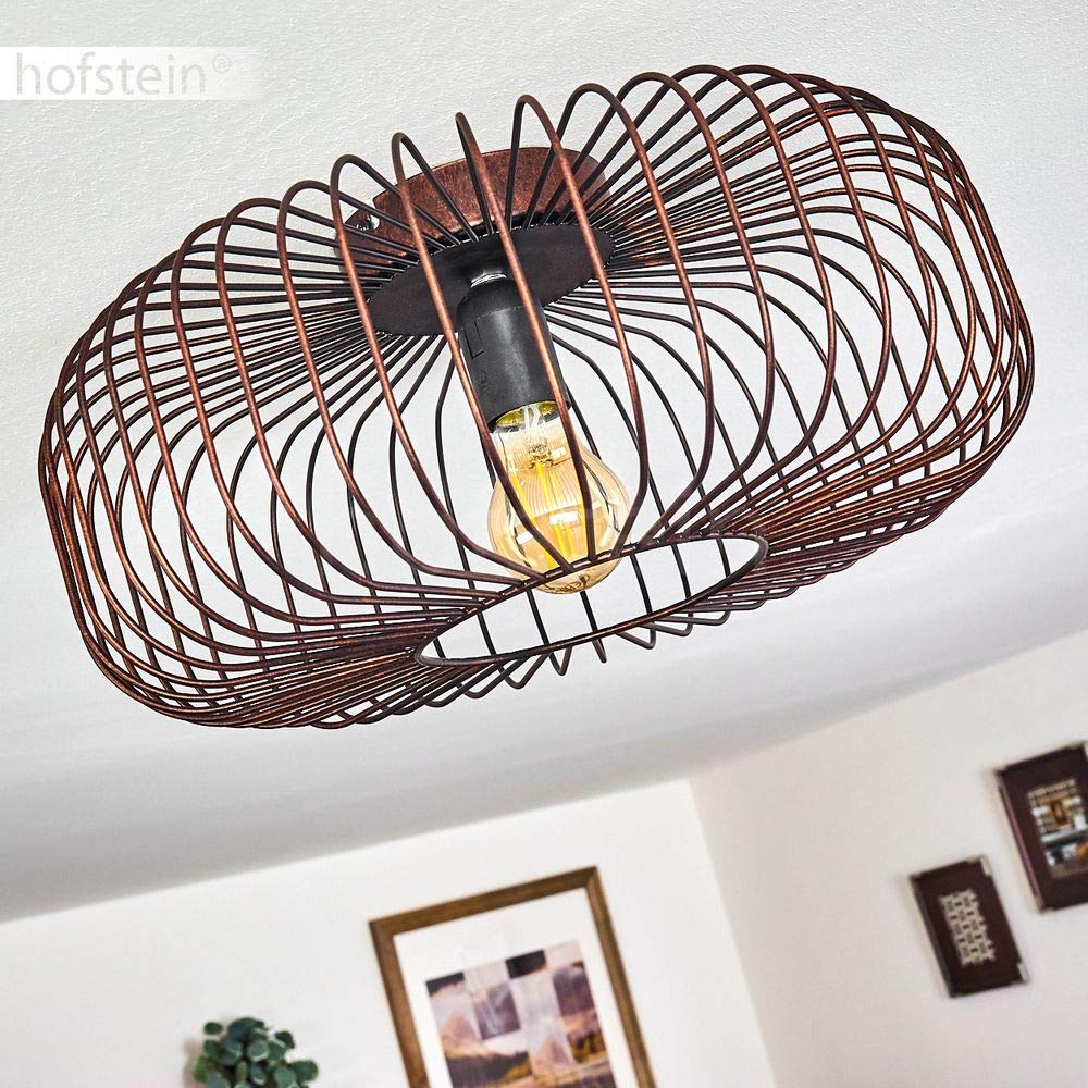Wemude Ceiling Light, Metal Ceiling Light In Black/Copper, 1 Bulb - View #2