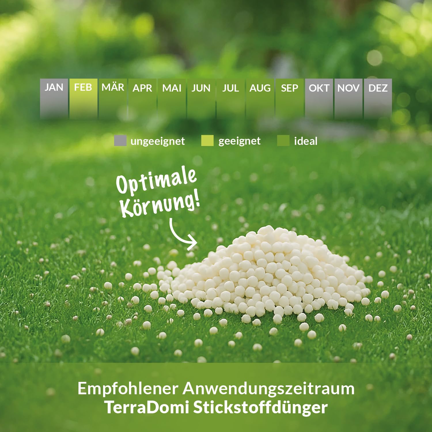 Turbo Schnell Grün 20kg Rasendünger Sommer - N26 Stickstoffdünger | Ideal bei Hitzestress - Gesunder, Grüner Rasen dank Wachstumsschub - Sommerdünger für Rasen, Blumen, Obst & Gemüse