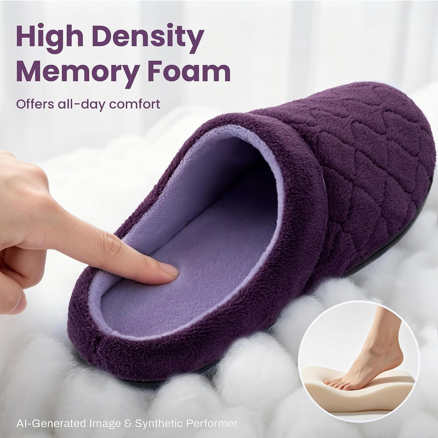 ULTRAIDEAS Women's Indoor Slipper with Memory Foam slippers