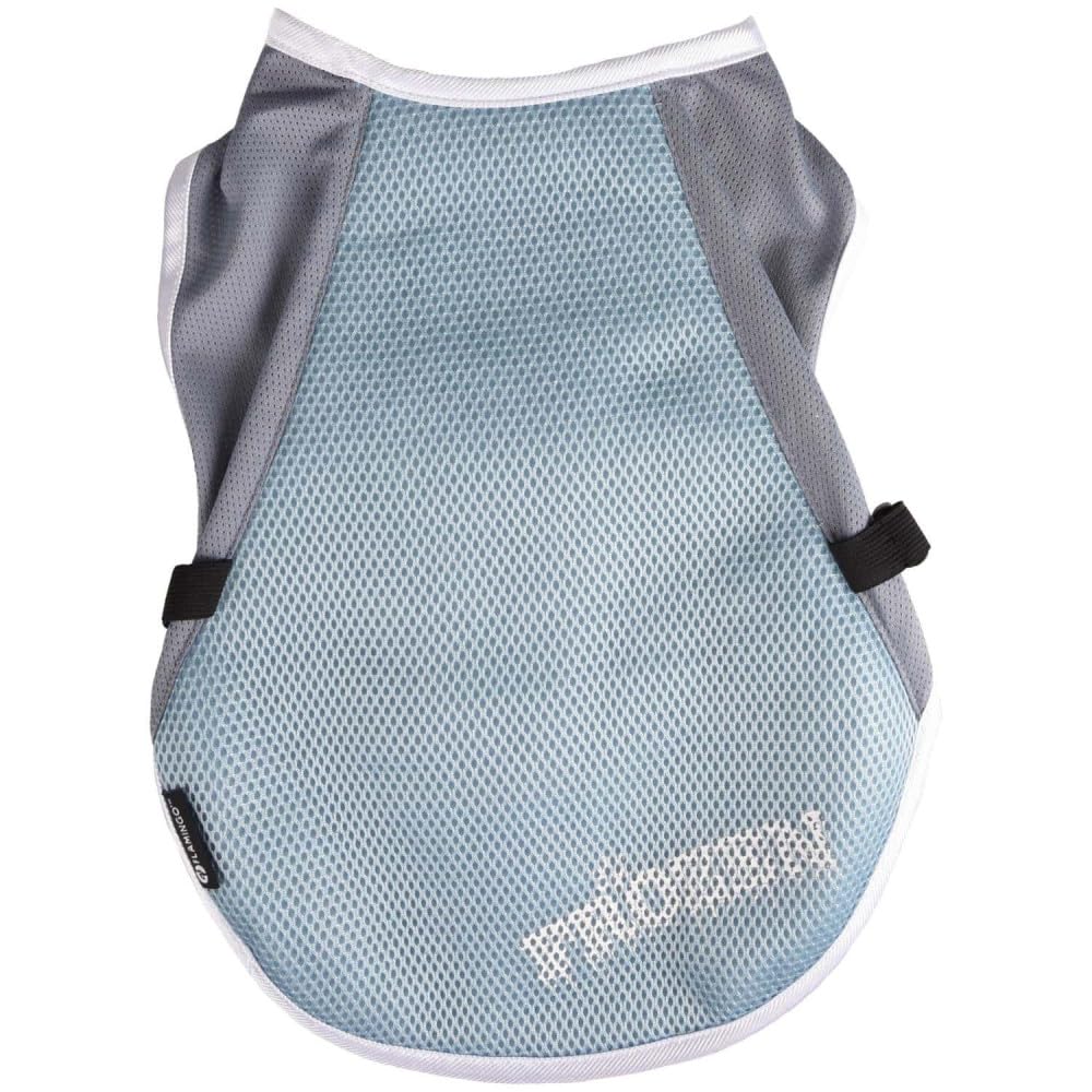 Hundemantel - Kühlmantel Frozen blau grau M - 35 cm - wasserabsorbierend - verstellbar - Klickverschluss
