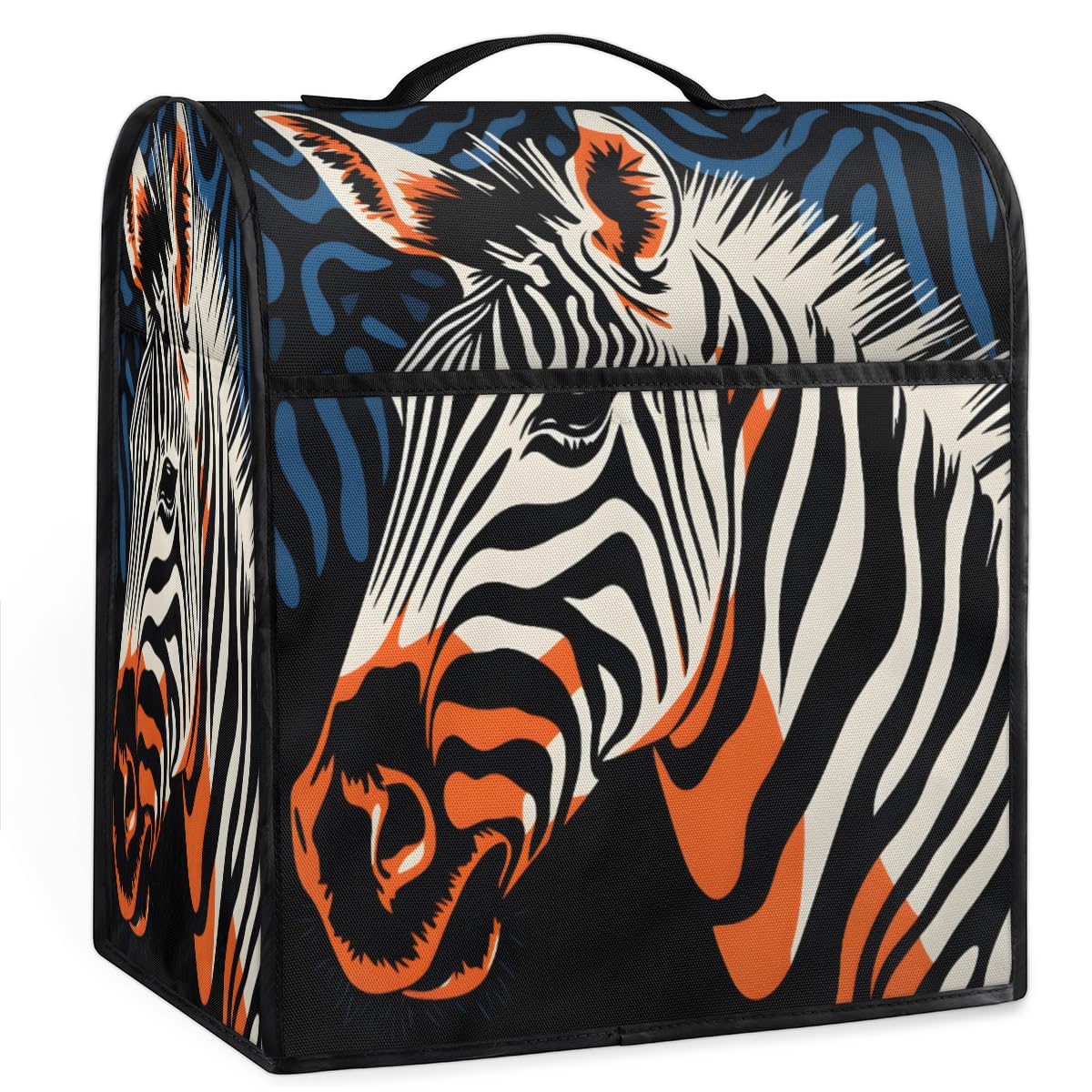 Coffee Maker Cover Zebra Abstract Kitchen Appliance Covers Small Appliance Covers Blender Cover Juicer Cover Dust Covers for Kitchen Appliances with Top Handle and Pockets,Washable,C438