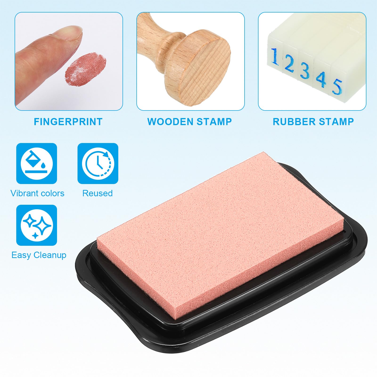 PATIKIL 3"x2" Large Stamp Pad - Image 3