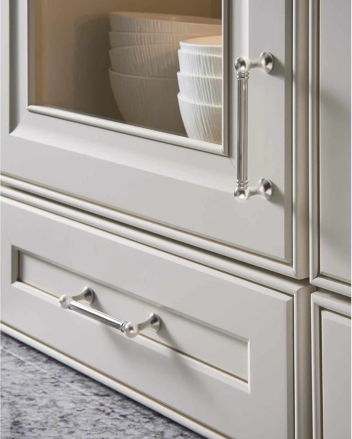 Top Knobs M1259 Asbury Collection 3-3/4" Grace Pull, Brushed Satin Nickel