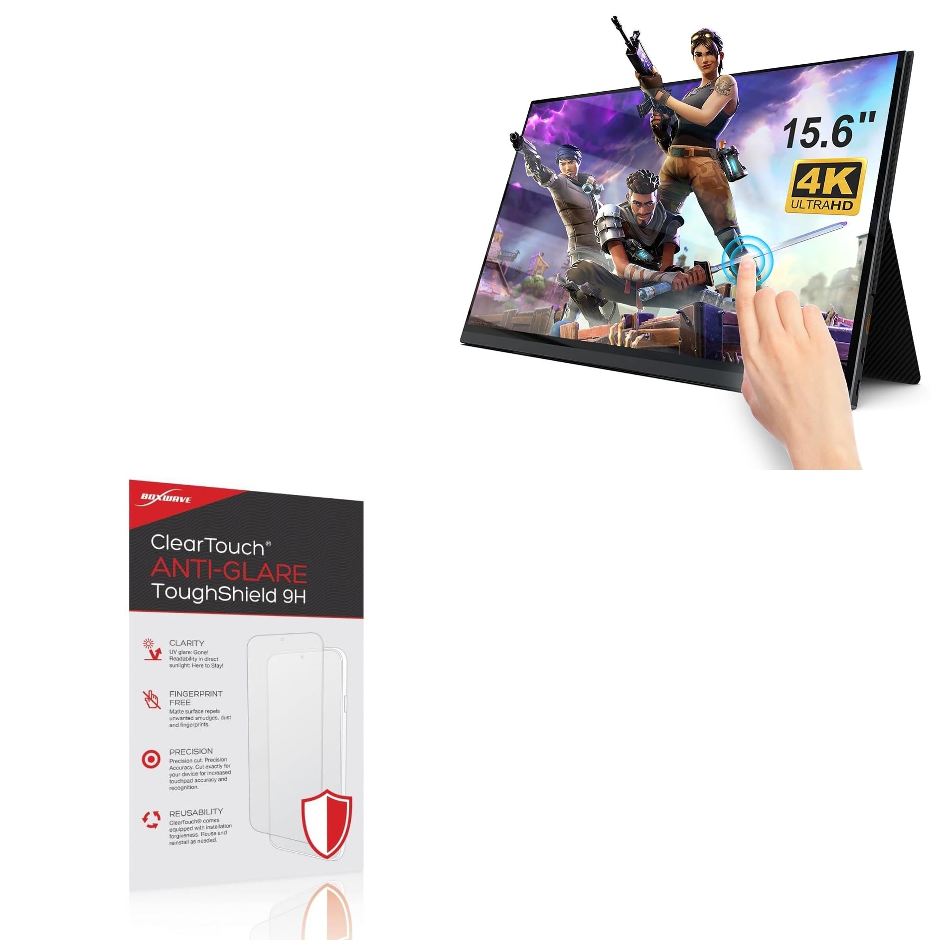 BoxWave Screen Protector Compatible With C-FORCE CF015xT - ClearTouch Anti-Glare ToughShield 9H (2-Pack), Anti-Glare 9H Tough Flexible Film Screen Protector