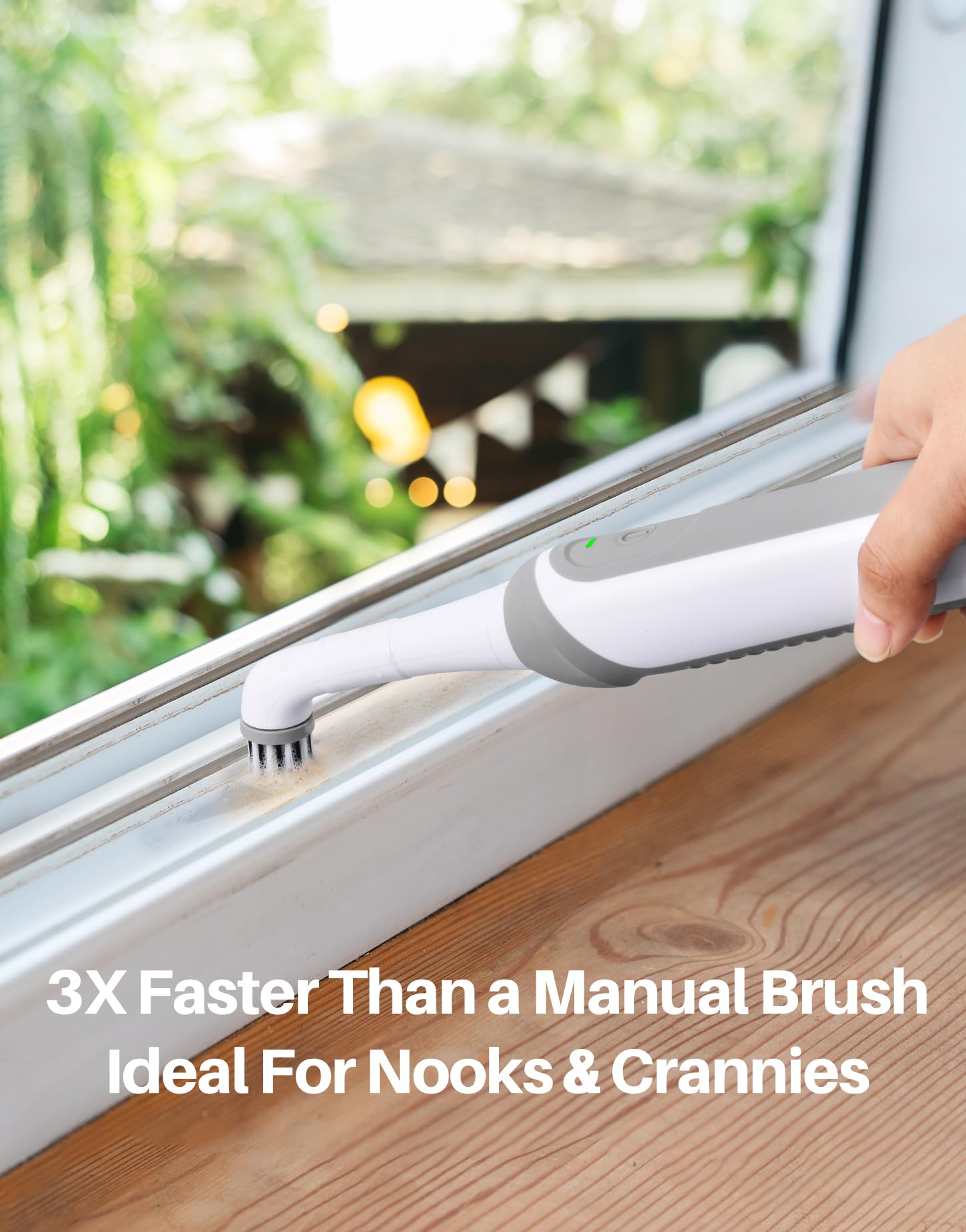 kHelfer Rechargeable Electric Grout Brush with Built-in Battery, 2024 New Power Scrubber & IPX7 Waterproof, Cordless Electric Cleaning Brush & 5 Replacement Heads for Grout, Crevice, Kitchen, Bathroom