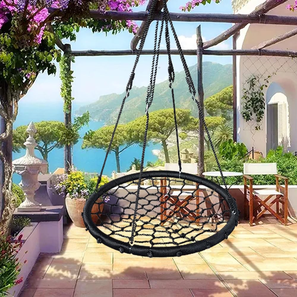 Altalena da giardino, rotonda, diametro 100 cm, per esterni, fino a 100 kg