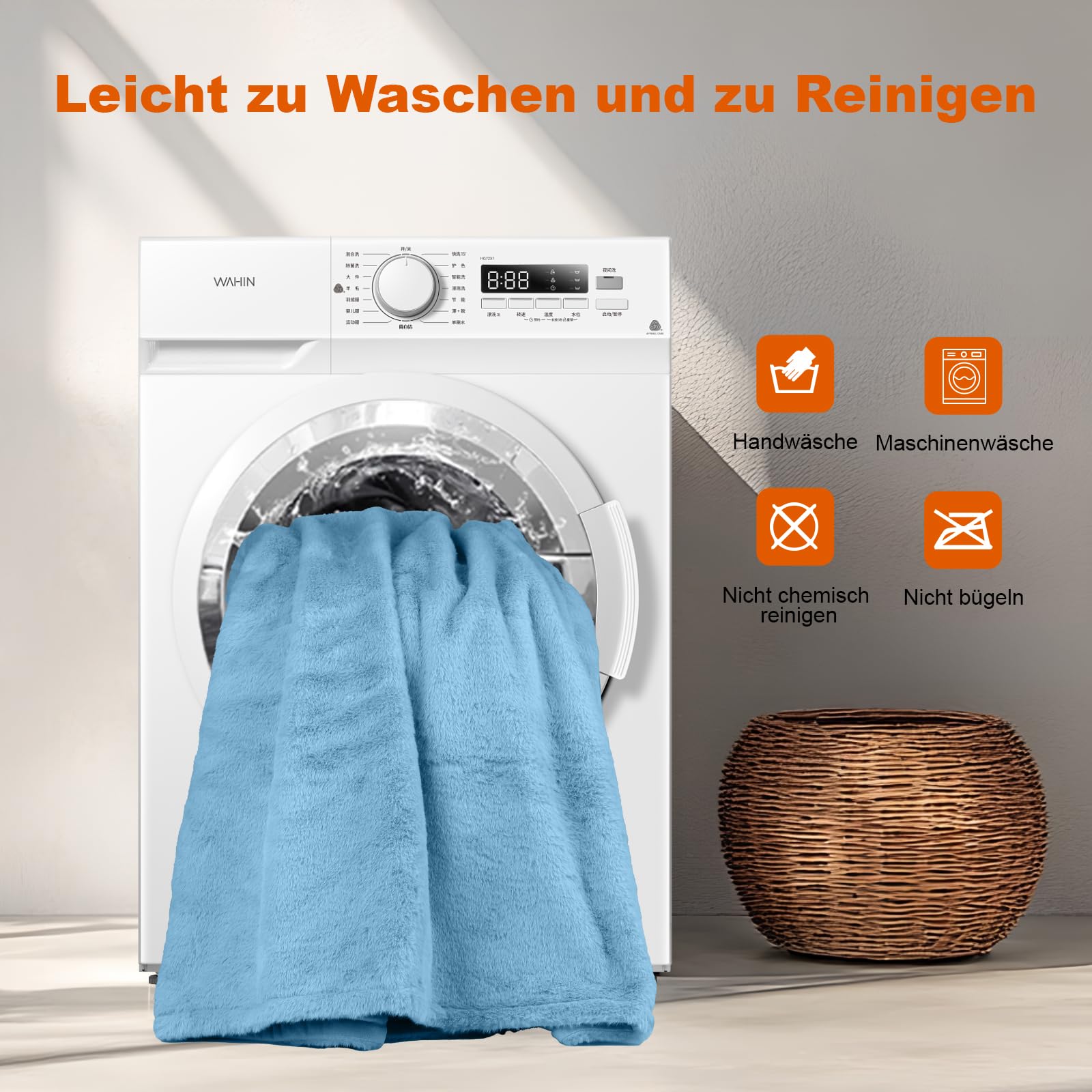 170x92cm Graphen Heizdecke mit Akku Kabellos 7.4V 20000mAh mit Fleece Futter, 6-Zonen Heizsystem, 3 Temperaturstufen, waschbar, weiches Fleece für Damen und Herren, Home Office & Reise