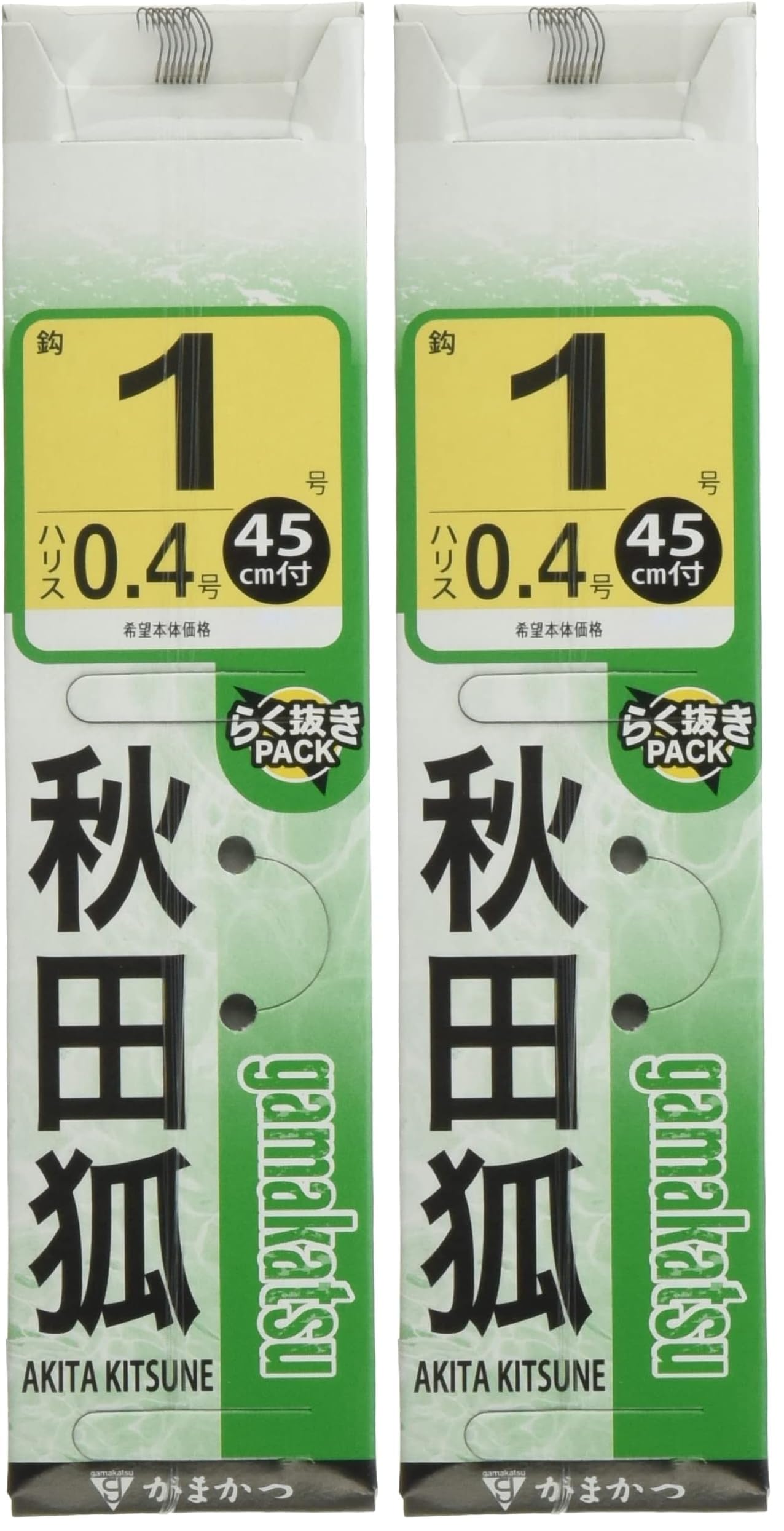 Amazon | がまかつ(Gamakatsu) 糸付 秋田狐 茶 1号-ハリス0.4 (× 2