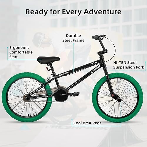 Miniatura 2 de JOYSTAR Brockway Freestyle - Bicicletas BMX para niños de 20 pulgadas y 24 pulgadas, bicicletas para niños de 6 a 14 años y ciclistas de nivel