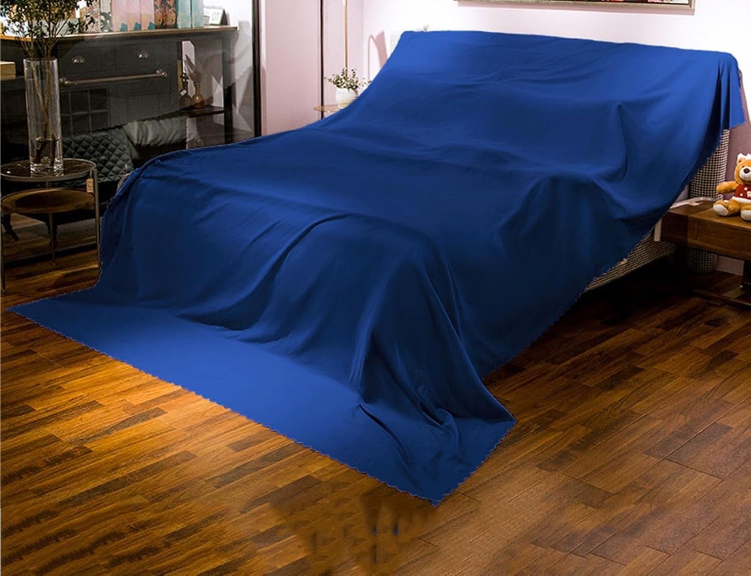 Suwooph Navy Blue Furniture Dust Cover,Dust Proof Protector For Piano Sofa Bed Cabinets(,200X240cm)