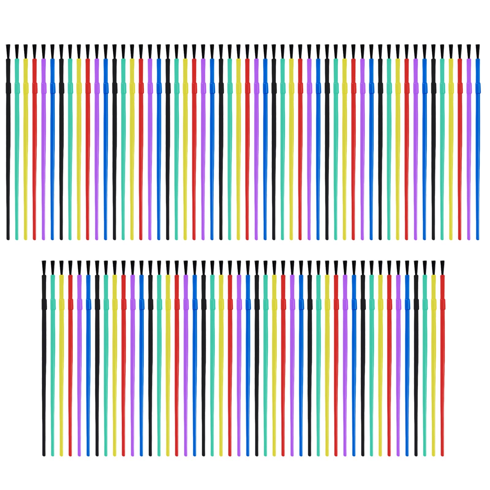 Kids Paint Brushes Bulk 100Pieces Assorted Colors for Artistic Drawing and Crafting Brush Pen Paintbrush Paint Brush