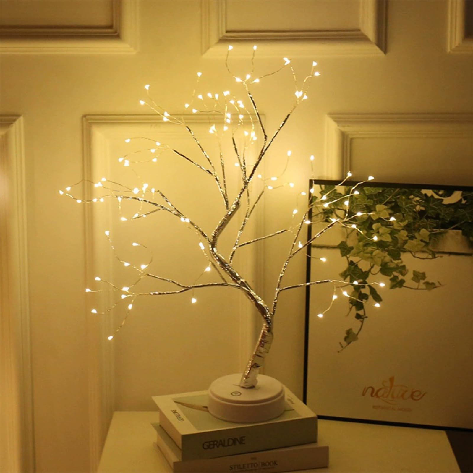 JAY BHAGWATI TOOLS & MACHINERY Tree Light DIY Artificial Light Tree Led Lamp Decoration for Indoor Christmas Party and Gift with Battery and USB Operated (108 Led Warm White)