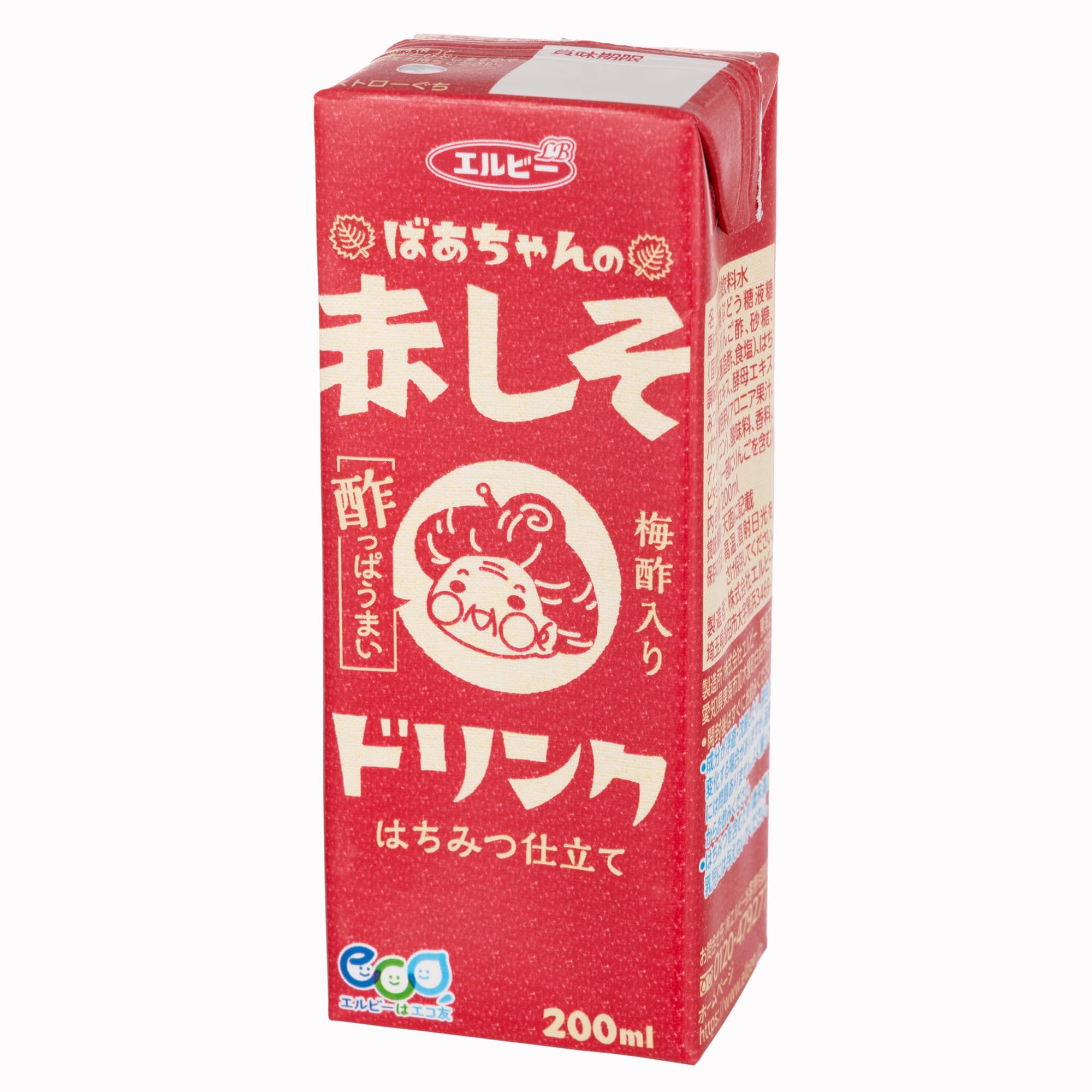 エルビー ばあちゃんの赤しそドリンク 200ml×24本