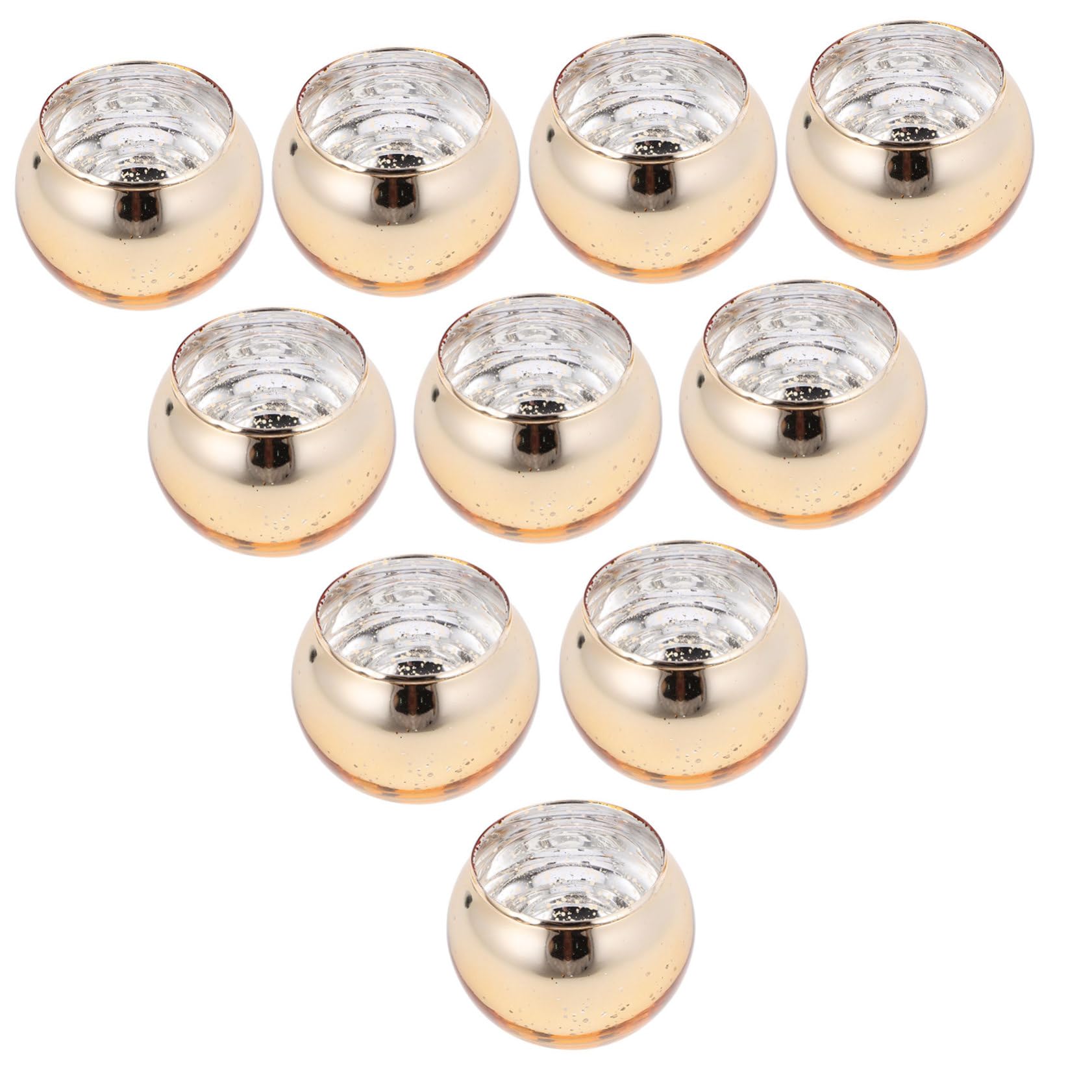 VOSAREA 12pièces Porte-Bougies Votives Verre Transparent Contenant pour Bougies Chauffe-Plat Bougeoir De Table Décoratif avec Base Stable
