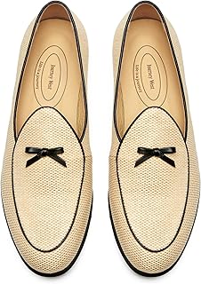 Journey West Men's Suede Leather Belgian Loafers for Men Slip-on Casual Penny Casual Loafers