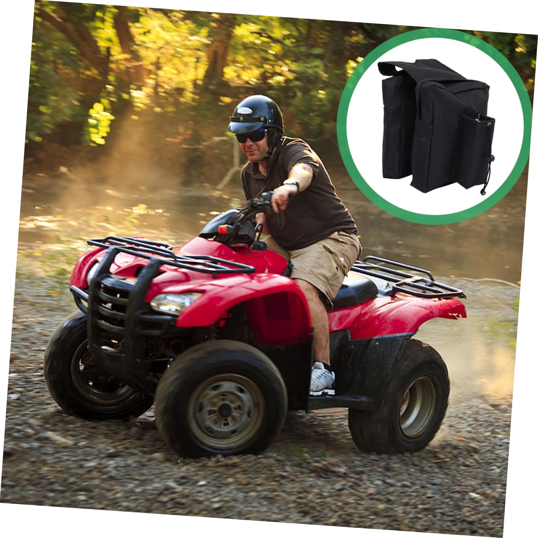 PLAFOPE Borsa Da Bici Oxford Doppia Tasca Con Chiusura Zip Facile Da Installare e Rimuovere Per Mountain Bike e Capiente e Resistente Agli Strappi