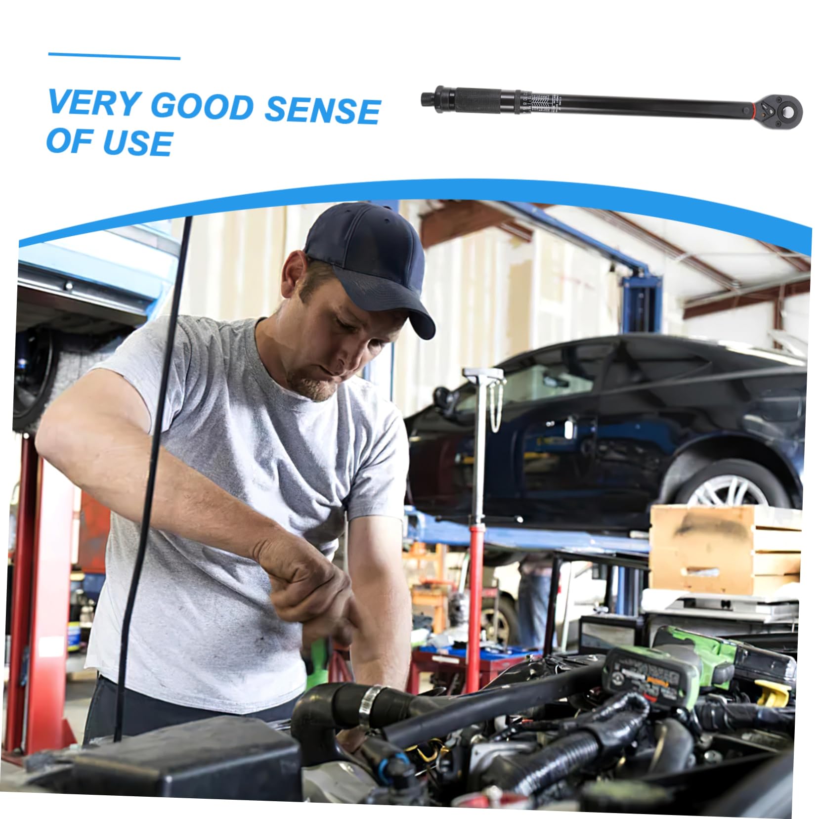 VILLCASE Chiave di Coppia di Prefabbricati 1/2- inch Chiave di Coppia Set di Ferro Durevole Coppia Regolabile per Uso Industriale Garage Auto