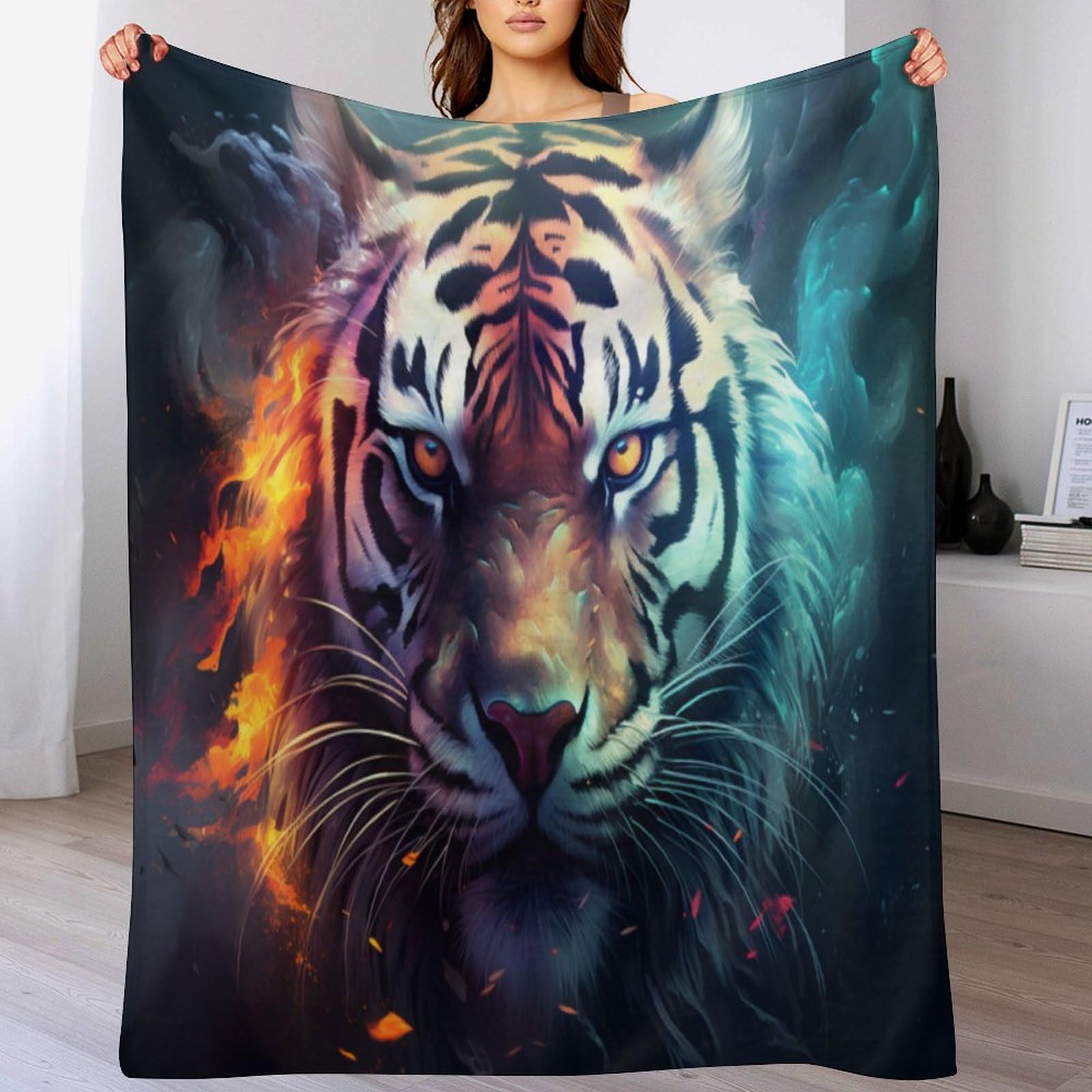 Manta de tigre para cama manta de franela grande de sofá 150x200