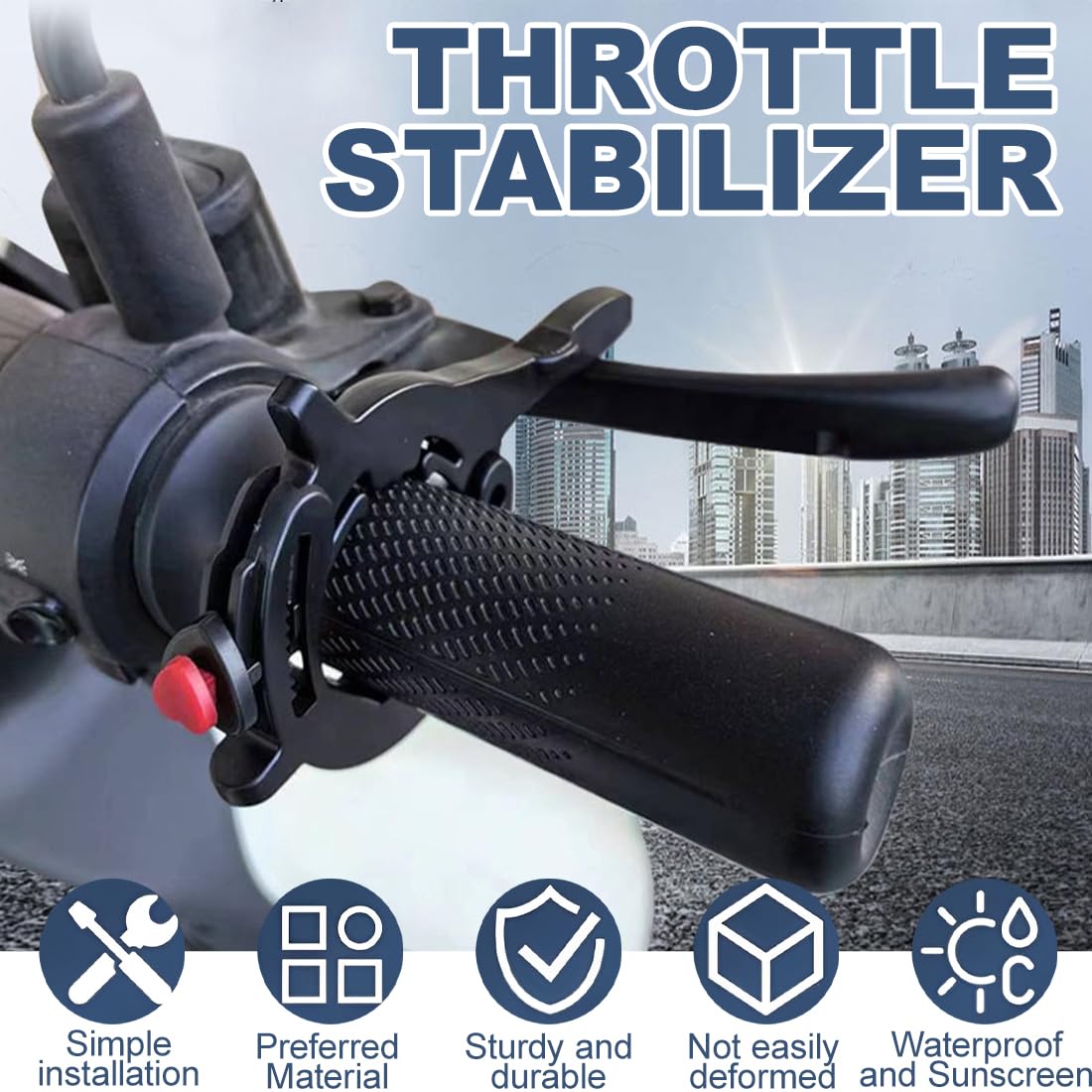 Cruise Control Motorcycle Wrist Grip Throttle Assist 2 Pezzi
